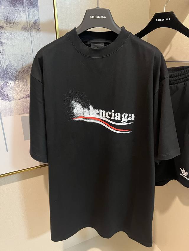 Blcg 25Ss Destroyed Edition Coke Wave Embroidered Short-Sleeve T-shirt in a wash
