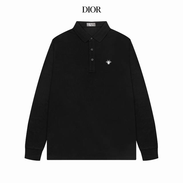 Dior 25Ss new product launch, men's high-end cotton pique business casual long-s