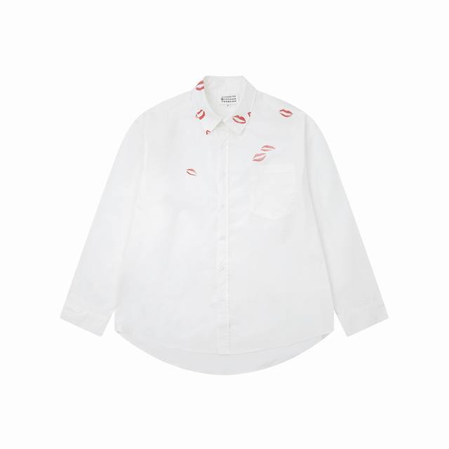 Style number C083 Maison Margiela Mm6 Margiela collar lip print shirt The overa