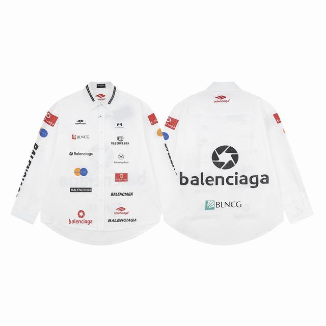 Style number C113 23Ss Balenciaga Paris full-print racing style shirt has delic