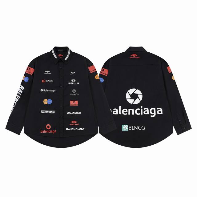 Style number C113 23Ss Balenciaga Paris full-print racing style shirt has delic