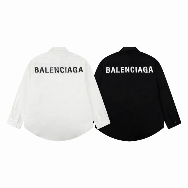 Style number C093 Balenciaga classic letter logo printed long-sleeved shirt Usi