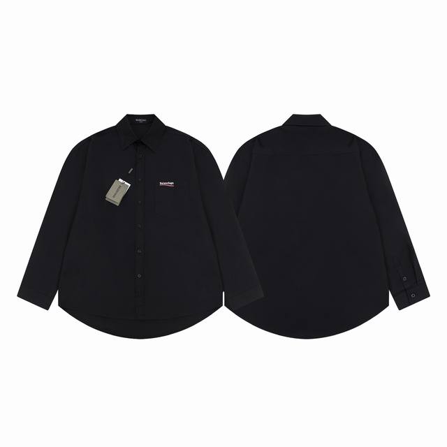 Style number C114 Balenciaga classic cola wave embroidered long-sleeved shirt C