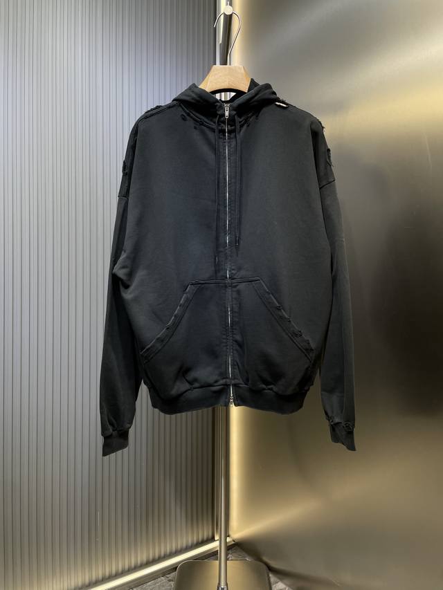 Balenciaga Letter Tape Zipper JacketCustom-made honey cotton cloud wadding, soft