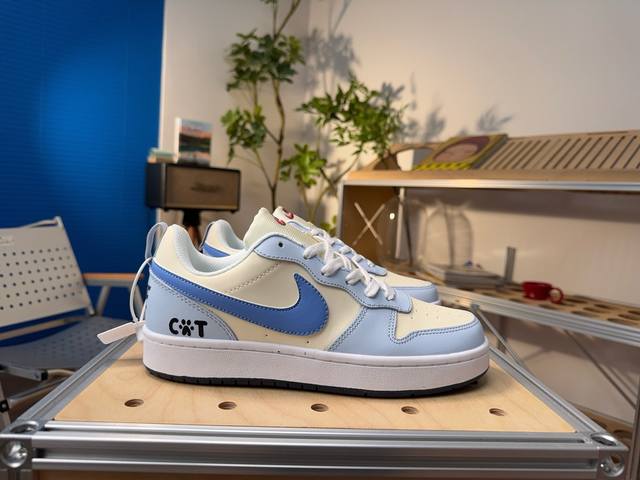 Customized sneakers Nike Court Borough Hand-painted campus anti-slip shock-abso