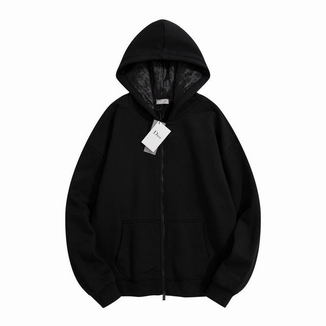 23Ss New Dark Pattern Jacquard Zipper Long-Sleeved Jacket DDD. Original internal