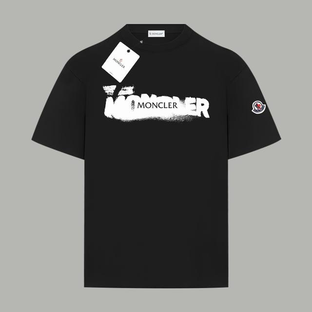Moncler official website same show style graffiti blurred logo letter print doub