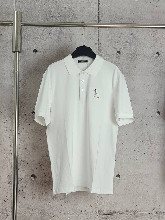 Real shot of high quality version Haggis puppy embroidered Polo shirt with lapel