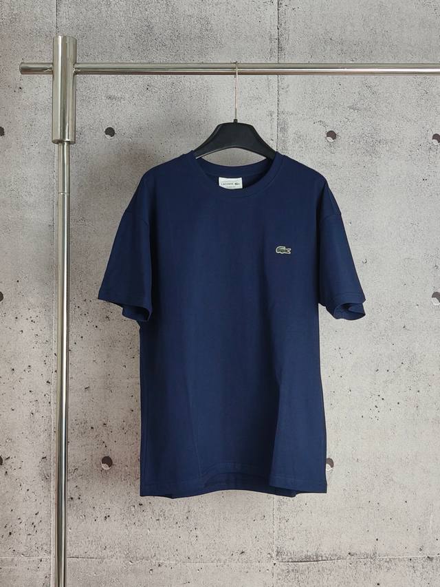 Crocodile classic small logo round neck short-sleeved T-shirt High-end quality