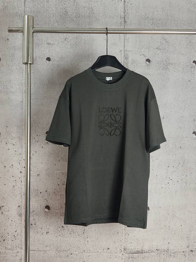 Loewe Loewe letter embroidered round neck short-sleeved T-shirt High-end quality