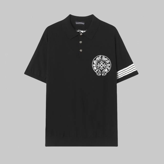 High quality Ch Chrome Hearts classic knitted Polo short sleeve High-end qualit