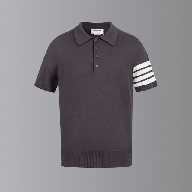 Tb Four-bar wool knit polo shirt - Color: Picture color - Sizes: 0-4 - Accessori
