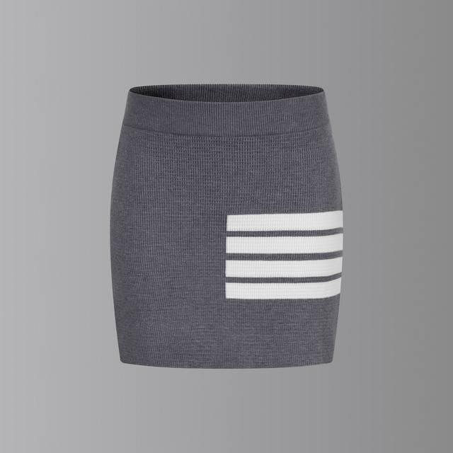 Tb knitted waffle hip skirt - Color: Picture color - Size: 0 1 2 - Accessories: