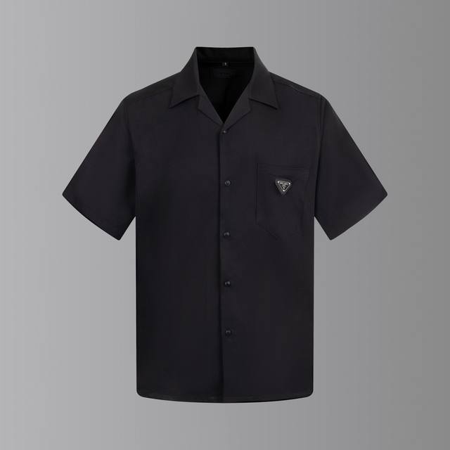 Top version difference currency - Prada triangle logo suit shirt - Color: pictur
