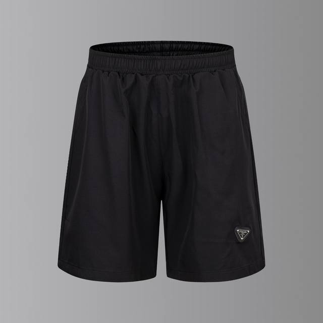 Top version difference currency - Prada triangle logo suit shorts - Color: pictu