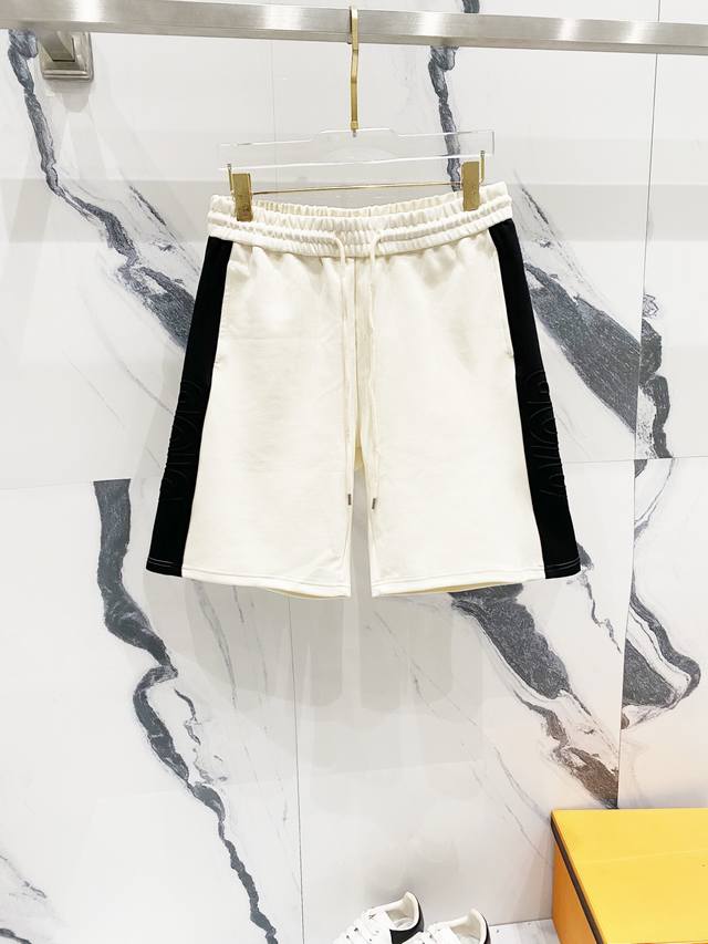 Dior custom-made space cotton shorts DDD. Contrast color stitching with embossed