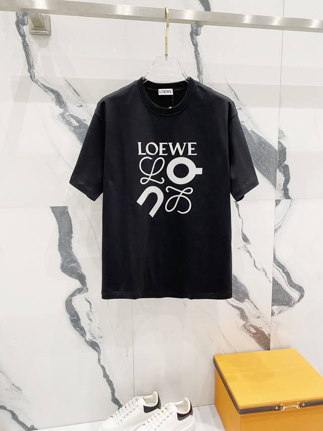 Loewe 320g round neck short-sleeved T-shirtDDD. Catwalk style with personalized