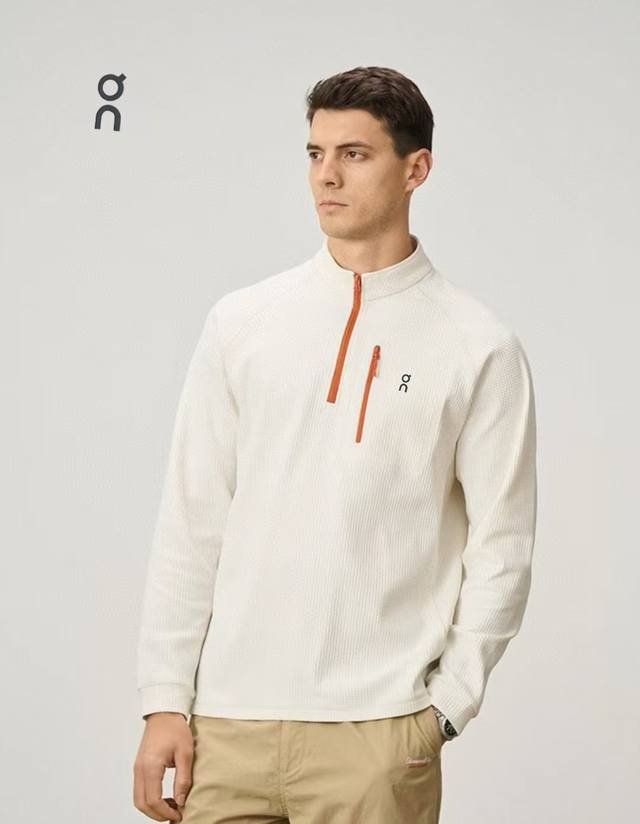 Supply control real photos On Angpao 25 autumn and winter new waffle half-zip l