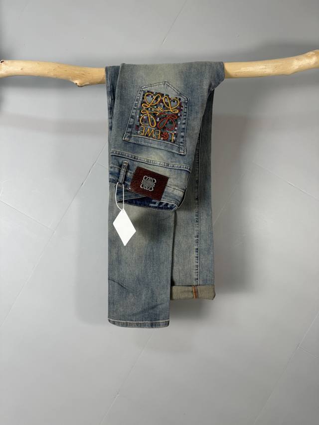 Loewe men's denim jeans, officially released as a brochure and poster look! Made