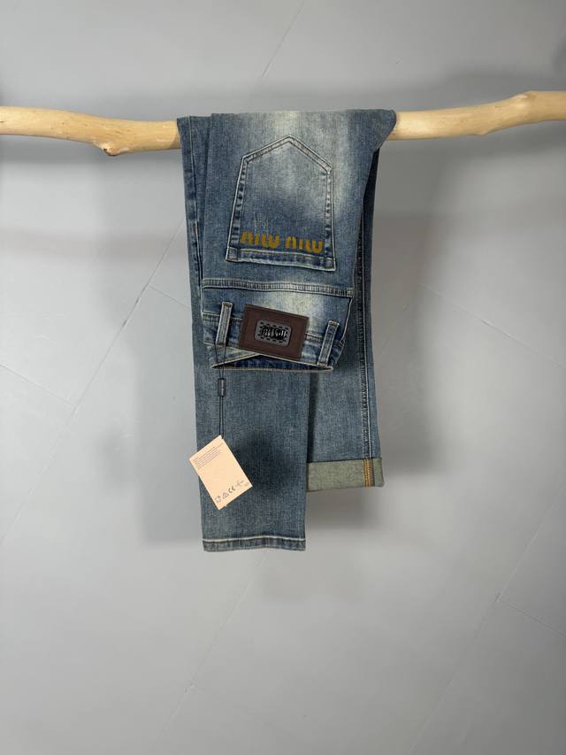 Miu Miu men's denim jeans, the official lookbook poster! Made from premium impo