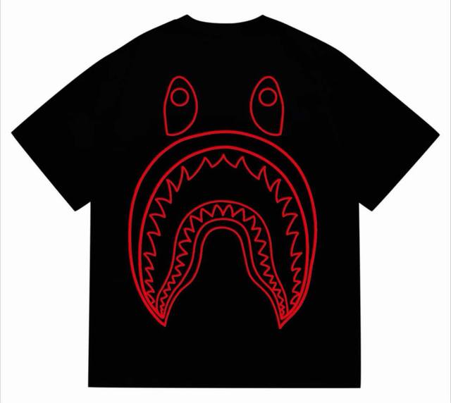001226 Bape printed short-sleeved T-shirt, unisex, size Smlxlxxl., colors black
