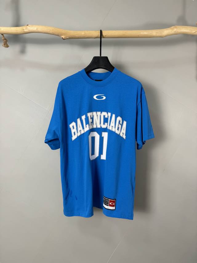 Balenciaga Paris 25Ss Basketball 01 embroidered print short sleeve Balenci*Ga Pa