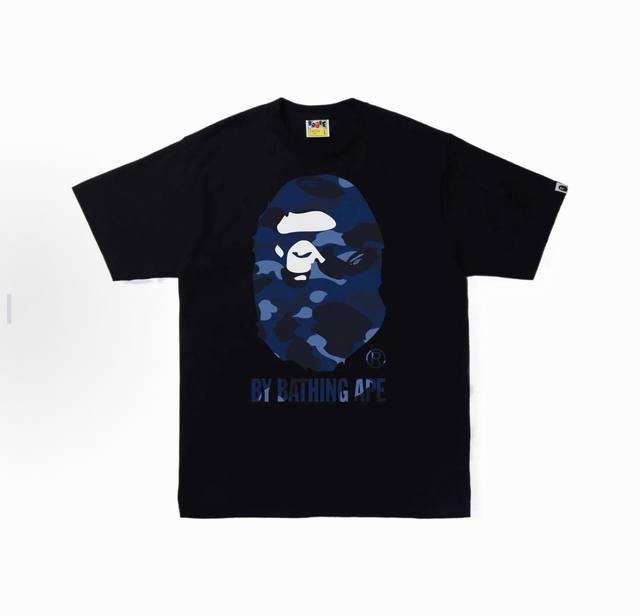 001210 Bape Color Camo By Bathing Ape Tee Ape Man Logo Print Round Neck Short Sl