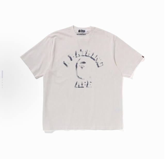 001198 A Bathing Ape Ss25 ape letter pattern printed short-sleeved T-shirt for m