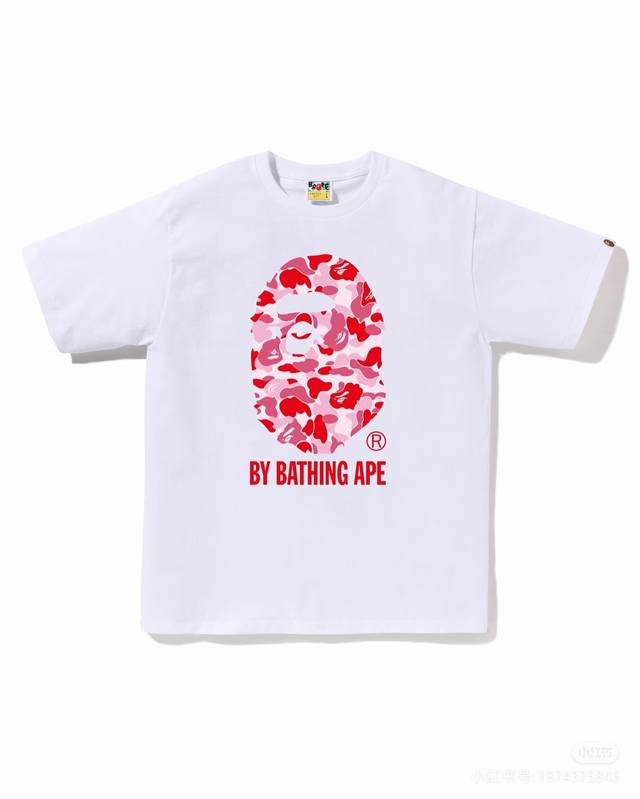 001192 A Bathing Ape SS25 camouflage ape head print round neck short sleeve SS25