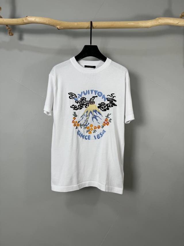 Louis VuittonLv Fw25 Phareel*Nigo collaboration knitted short-sleeve new spring/