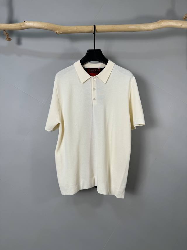 Guccl 25Ss new summer arrival, comfortable and breathable short-sleeved lapel T-