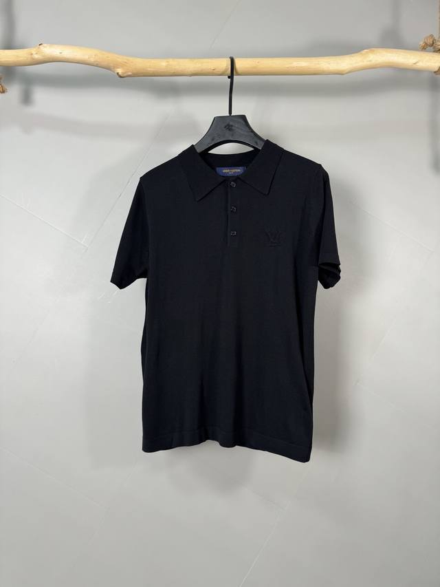 Louis Vuitton Louis Vuitton Polo collar embroidered logo short-sleeved polo shir