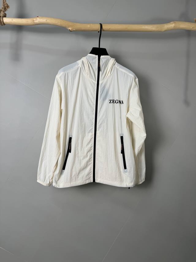 Zegna's new men's sun protection jacket for Spring/Summer 2025 features a custom