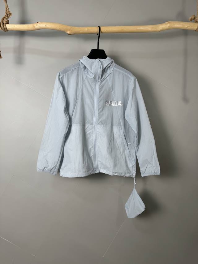 Balenciaga's new men's sun protection jacket for Spring/Summer 2025 features a c