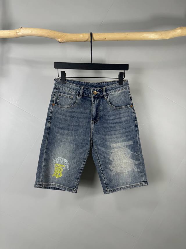 Burberry 2025Ss summer new original high-end hot-selling denim shorts, super cus