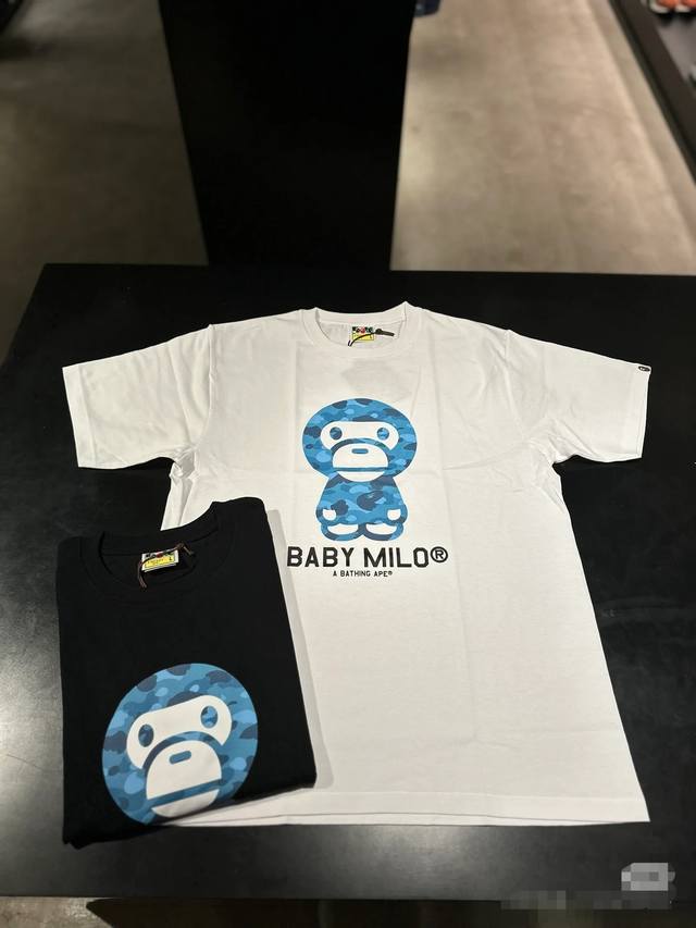 001044 A Bathing Ape Ss23 Baby Milo honeycomb camouflage cartoon pattern short-s
