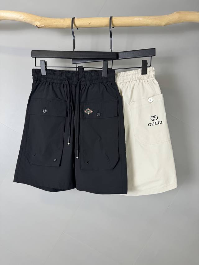 Gucci 2025Ss summer new men's casual shorts, a high-end version! Custom-made fab