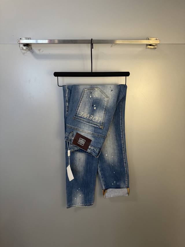 Loewe men's denim jeans, officially released as a brochure and poster look! Made
