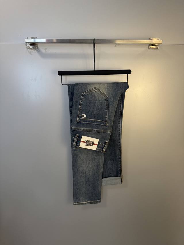 Gucci men's denim jeans, the official lookbook poster style! Made from premium i