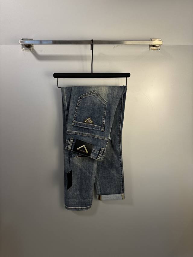 Prada men's denim jeans, the official Prada brochure and poster look! Made from