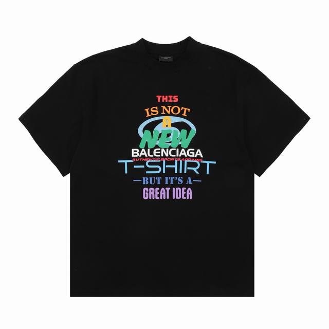 Balenciaga Paris family new idea printed round neck short sleeve size: Xs-L DDD