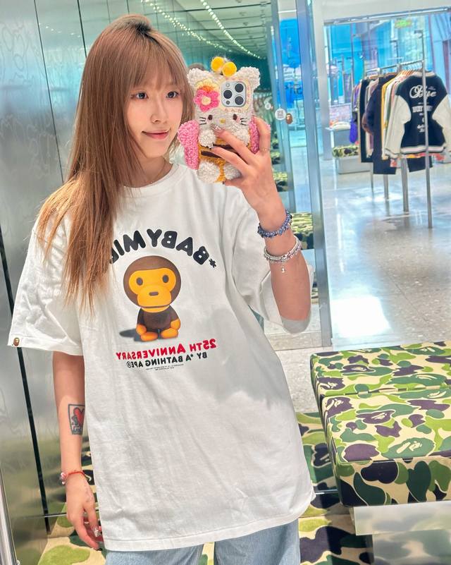 001100 A Bathing Ape Fw24 Baby Milo 25th Anniversary Sanrio Joint Cartoon Monkey