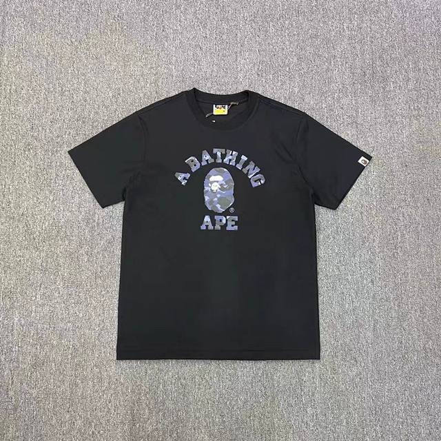 001092 Bape camouflage ape head print round neck short-sleeved T-shirt for men a