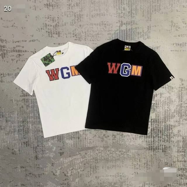001080 A Bathing Ape Bape Shark Series Wgm Big Shark Tee Back Print Short Sleeve