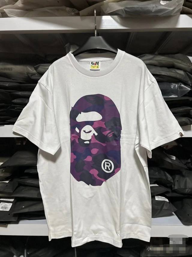 00103 A Bathing Ape Ape Head Series Ape Head Letter Print Short Sleeve T-shirt U