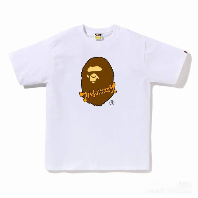 001052 A Bathing Ape Ss24 Ape Print Short Sleeve T-shirt Unisex Size Smlxlxxl Wh