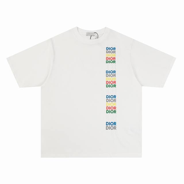 Special Price Dior 24Ss Spring and Summer new vertical striped rainbow logo prin