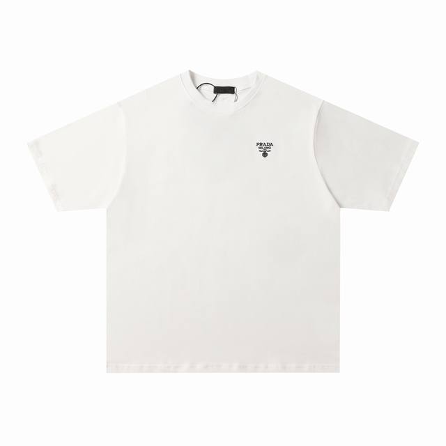 Special Price Prada 24Ss new spring and summer embroidered logo pattern short-sl