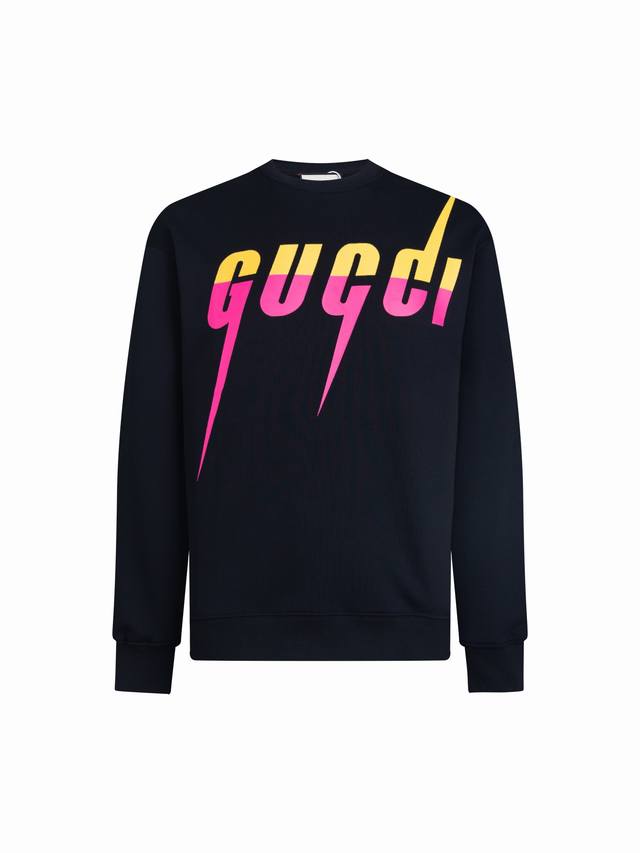Special Offer Size Xs - Gucci 23Ss Lightning Colorblock Print Crewneck Sweatshir