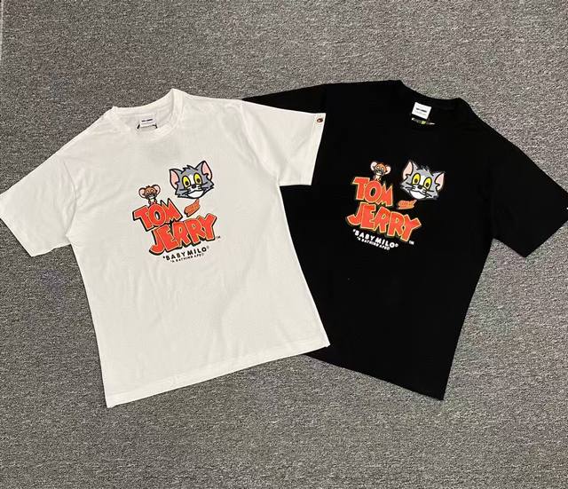 00174 A Bathing Ape x Tom and Jerry co-branded short-sleeved shirt with cartoon
